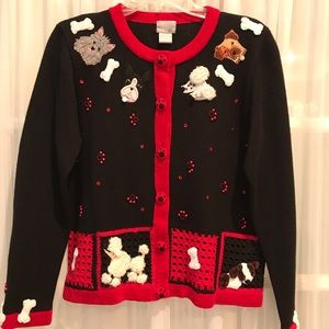NWOT BEADED DOGGIE SWEATER